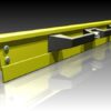 Front Locking Handle - Heavy Duty, Non Corrosive: Black/Yellow
