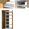 FR777 (200kg) Pantry Pull Out Slide. Powder Coated White